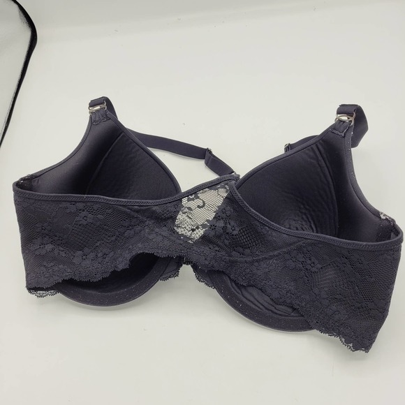 Maidenform Black Push-Up Front Close Underwire T-Back Bra Size 36DD - Picture 4 of 5